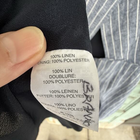 J‎ Crew 100% Linen Sleeveless Pleated Mini Dress Size 4 Lined Blue Summer - Picture 11 of 11